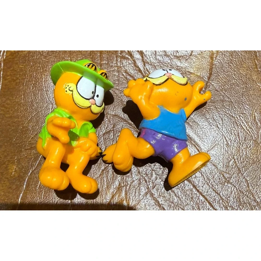 2 Vintage 1978 1981 Garfield PVC Mini Figure‎ Lot of 2 United Feat